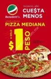 Promoción Benedettis Pizza Año Nuevo 2019: segunda pizza mediana a $1 peso