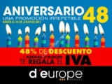 Promoción Deurope 48 aniversario: 48% de descuento + IVA de regalo