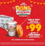 Promoción Día de la Dona Krispy Kreme 1 de junio: Docena de donas a $99 + café GRATIS