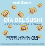 Promoción Día del Sushi Moshi Moshi: todos los sushis a $35 toda la semana