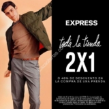 Promoción Express 2×1 en toda la tienda ó 40% de descuento en la compra de 1 prenda