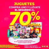 Promoción HEB Reyes Magos 2019 de 70% de descuento en el segundo juguete