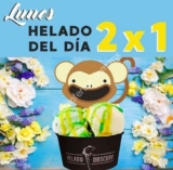 Promoción Helado Obscuro Lunes: 2×1 en helado del día