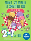Promoción Helados Dolphy Día del Niño: 2×1 en toda la tienda