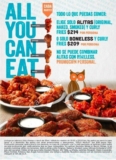 Promoción Hooters Martes de Alitas: todas las alitas, boneless y papas curly que puedas comer desde $209