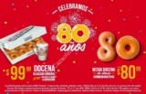 Promoción Krispy Kreme 80 Aniversario: docena de glaseadas + café por $99