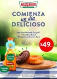 Promoción Krispy Kreme desayuno: 2 donas a elección + jugo por $49