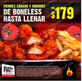 Promoción Las Alitas El Buen Fin 2018: bonelees ilimitados por $179