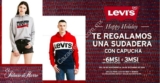 Promoción Levis Palacio de Hierro: Compra $3,000 o más y llévate una sudadera con capucha de regalo