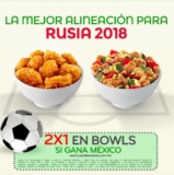 Promoción Panda Express Mundial Rusia 2018: 2×1 en bowls si gana México