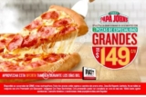 Promoción Papa Johns El Buen Fin 2018: 2 pizzas especialidad grande por $149 cada una