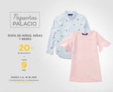 Promoción Pequeños Palacio de Hierro: hasta 20% de descuento + 9 MSI en ropa de niños y bebés