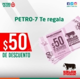 Promoción Petro-7: Cupón de $50 de descuento en Sirloin Stockade si cargas $250 o más en gasolina