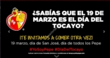 Promoción Pollo Pepe Día del Tocayo 19 de marzo: Come GRATIS si te llamas José o similar