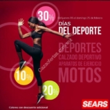 Promoción Sears Días del Deporte: del 10% al 30% de descuento en ropa, accesorios y aparatos deportivos