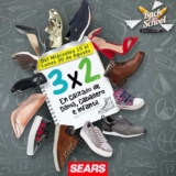 Promoción Sears regreso a clases: 3×2 en zapatos para toda la familia