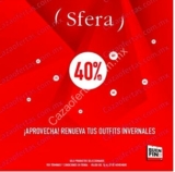 Promoción Sfera El Buen Fin 2018: 40% de descuento en prendas seleccionadas