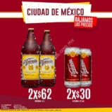 Promoción de Navidad Cerveza Victoria 2 caguamones por $62 o 2 latones por $30