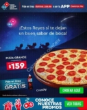 Promoción de Reyes Magos Dominos Pizza: refresco Gratis al pedir una pizza grande