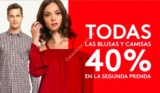 Promoción de la semana Promoda: 40% de descuento en segunda pieza en blusas o camisas