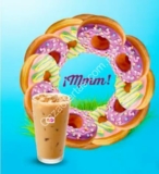 Promoción de primavera Dukin Donuts: Latte Mediano + Sabor + Una Dona por $69 pesos