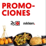 Promociones 25 aniversario Nikkori Sushi: Rollos a $65, bebidas y entradas gratis y más