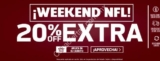 Promociones Tienda NFL: Hasta 30% de descuento + 20% adicional