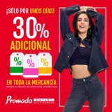 En Promoda 30% de descuento adicional en artículos con etiqueta verde, amarillo o rosa