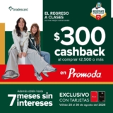 Promoción Promoda: $300 de cashback con compra mínima con Bradescard