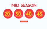 Mid Season Sale en Promoda online: Hasta 45% de descuento directo dependiendo la cantidad de prendas que compres