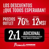 Ofertas Promoda Outlet Pre Buen Fin 2020: Hasta 70% de descuento + 2×1 adicional