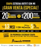 Venta Especial Promoda Coapa: 20% de descuento adicional + cupón de $200 + 12 msi