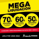 Gran Mega Liquidación Promoda: Hasta 70% de descuento adicional dependiendo las prendas que compres