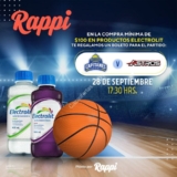 Boletos Gratis para la Liga Mexicana de Baloncesto comprando $100 en productos Electrolit en Rappi