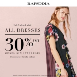 En Rapsodia 30% de descuento en todos los vestidos