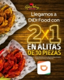 Promo Rebel Wings DiDi Food: 2×1 en alitas 10 piezas