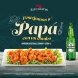 En Red Lobster llévate una entrada Sweet Chili Shrimp + Cerveza este mes del padre