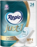 Papel higiénico Regio Just-1 con 24 rollos de hoja cuádruple baja a un tremendo precio
