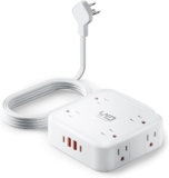 Multicontacto con protección a sobretensiones con entradas USB y USB-C baja de precio