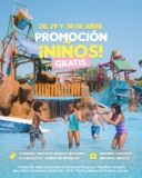 En El Rollo Parque Acuático los niños entran gratis del 28 al 30 de abril 2026