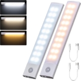 Juego de 2 lámparas LED recargables con sensor de movimiento bajan de precio