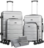 Juego de 4 maletas de viaje con bolsas organizadoras bajan de precio