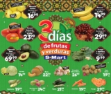 Ofertas S-Mart 3 días de frutas y verduras del 8 al 10 de septiembre 2026