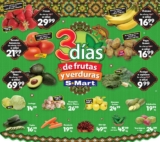 Ofertas S-Mart 3 días de frutas y verduras del 22 al 24 de septiembre 2026