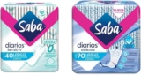 Combo Saba con 40 protectores diarios largos Sensiti-V + 90 protectores diarios Delicate bajan a un gran precio