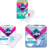 Combo Saba con 90 protectores diarios Delicate + 40 protectores diarios Sensiti-V + 32 toallas Invisible Buenos Días con un excelente precio