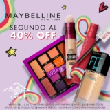 En Sally segundo al 40% off en productos Maybelline