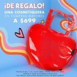 Promoción Sally: Cosmetiquera de corazón de regalo en compras mayores de $699