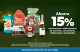 En Sam’s Club 15% de descuento en productos seleccionados de abarrotes para la cena de navidad