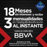 Sams Club Black Friday 2019: 18 meses sin intereses + 3 de bonificación con tarjetas BBVA Bancomer